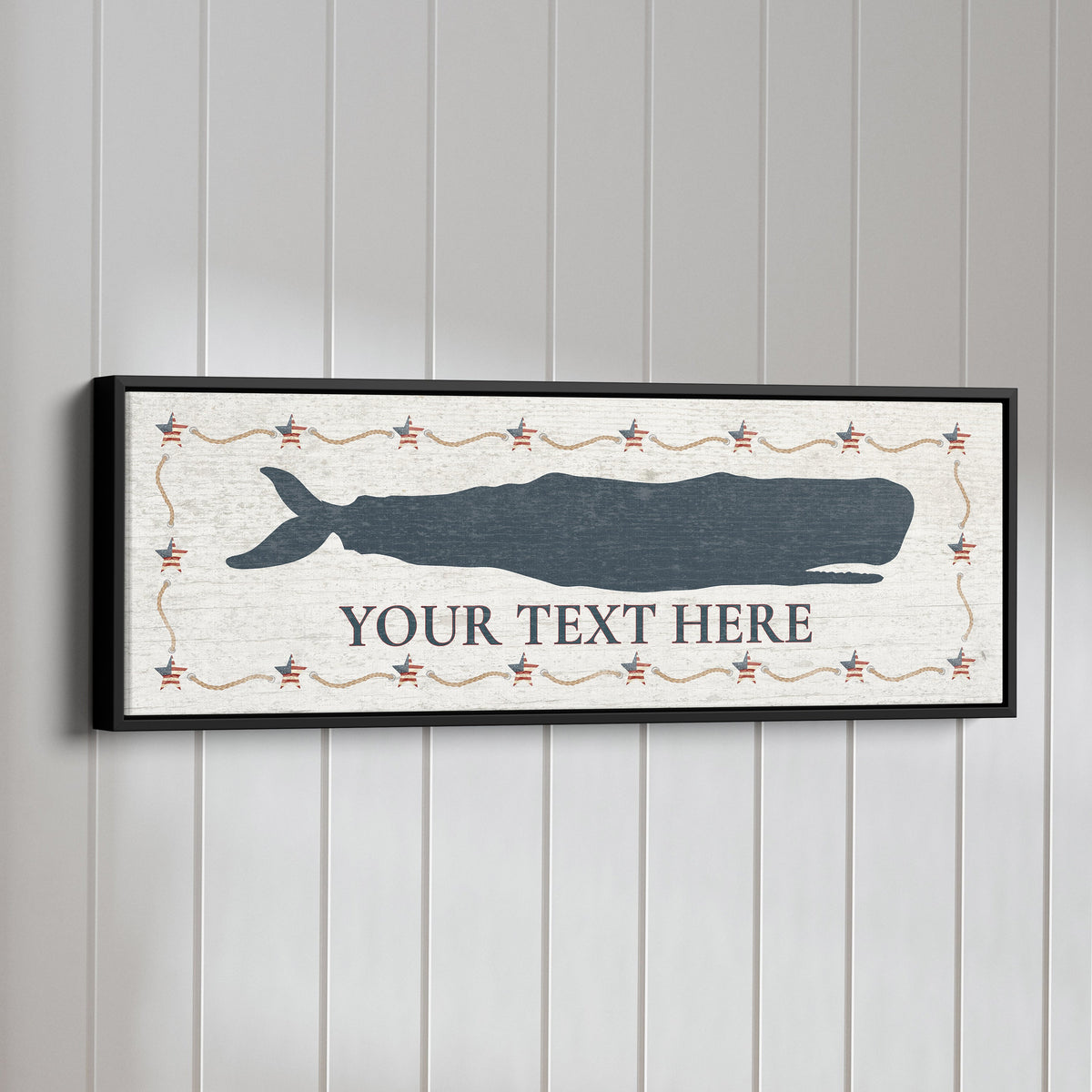 Personalized Framed Whale Canvas Sign by Off The Square Designs