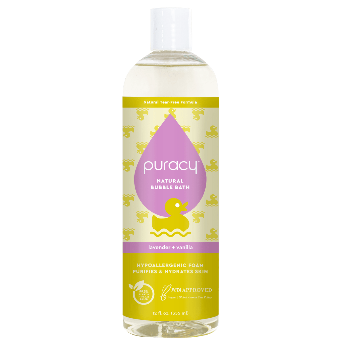 Hypoallergenic baby bubble bath with fruit extracts