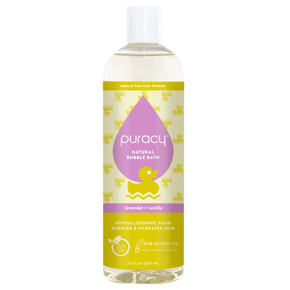 Hypoallergenic baby bubble bath with fruit extracts