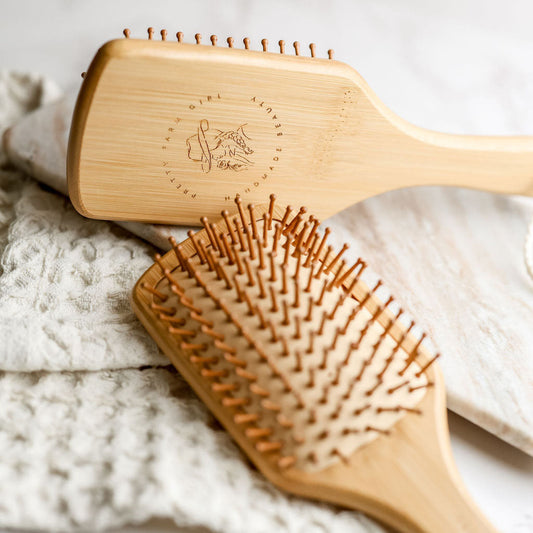 Bamboo Paddle Hair Brush by Pretty farm girl