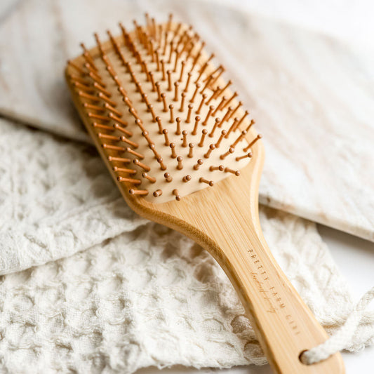 Bamboo Paddle Hair Brush by Pretty farm girl