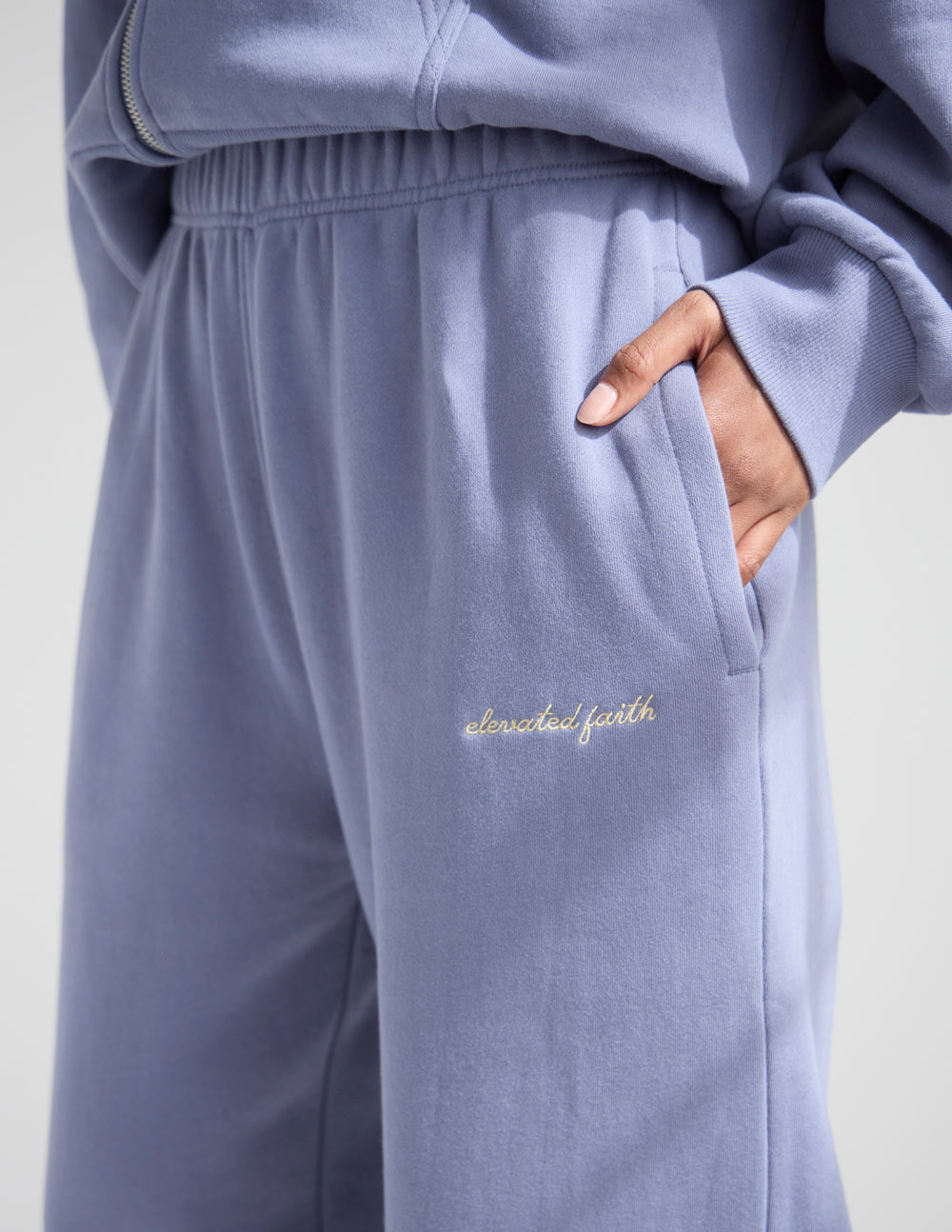 Basics Plum Wide Leg Sweatpant by Elevated Faith