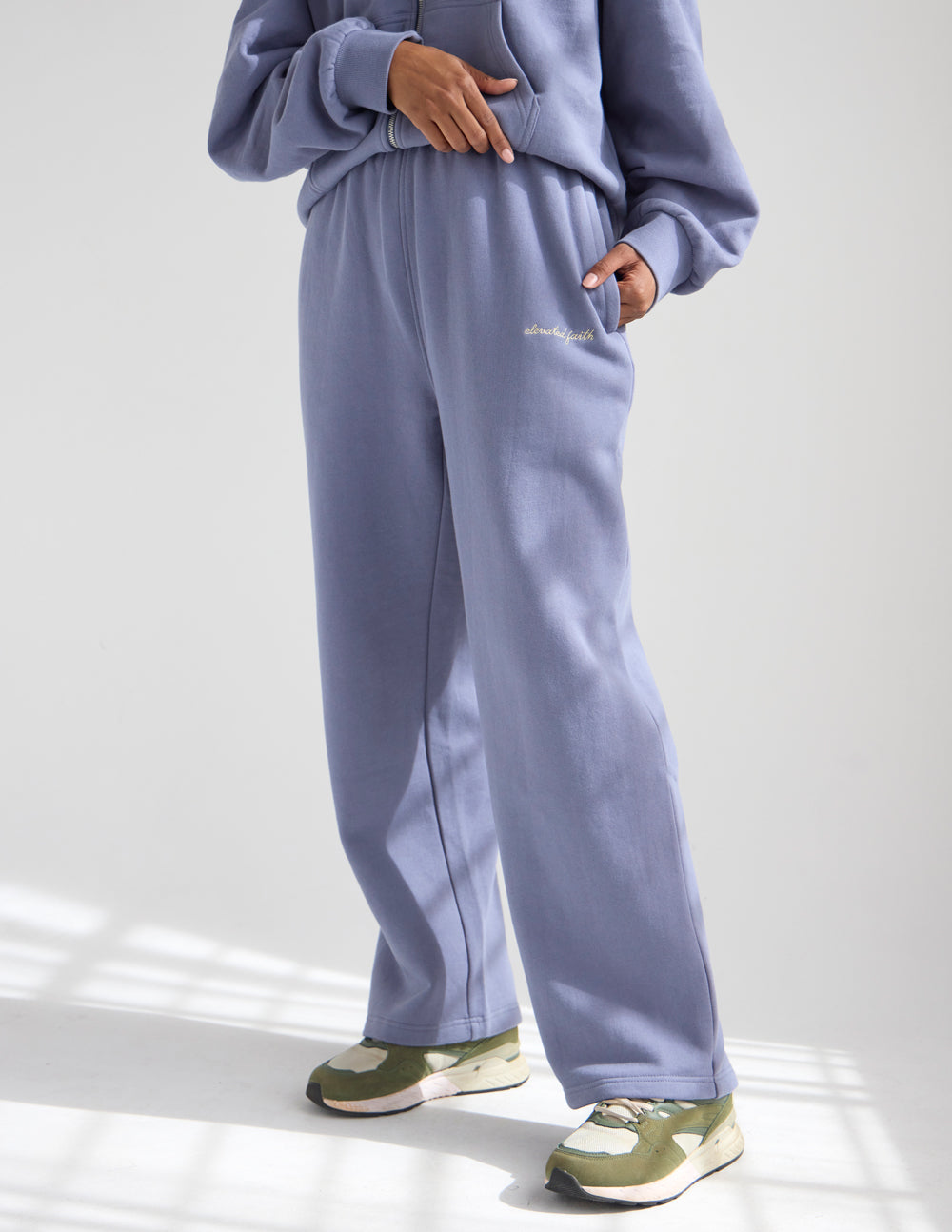 Basics Plum Wide Leg Sweatpant by Elevated Faith