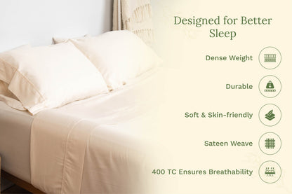 Organic Sateen Pillowcases by Organic Cotton Mart