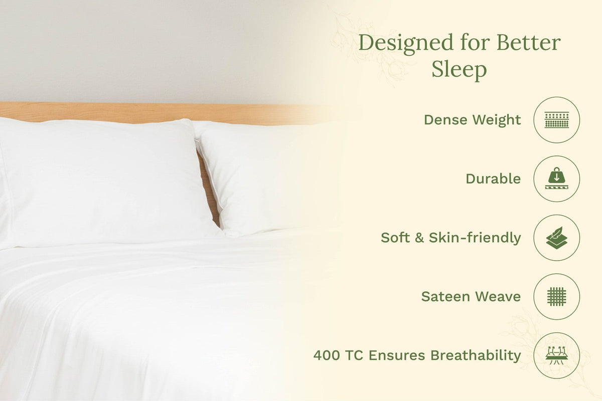 Organic Sateen Pillowcases by Organic Cotton Mart