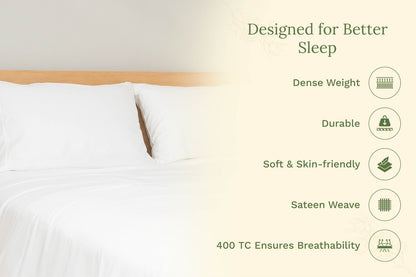 Organic Sateen Pillowcases by Organic Cotton Mart