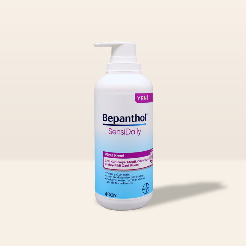 Bepanthol Sensidaily: Prebiotic Body Cream for Dry, Atopic & Sensitive Skin | Fragrance-Free, Paraben-Free, SLS-Free | Long-Lasting Hydration by Beauty Care Bag