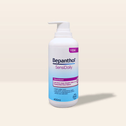 Bepanthol Sensidaily: Prebiotic Body Cream for Dry, Atopic & Sensitive Skin | Fragrance-Free, Paraben-Free, SLS-Free | Long-Lasting Hydration by Beauty Care Bag