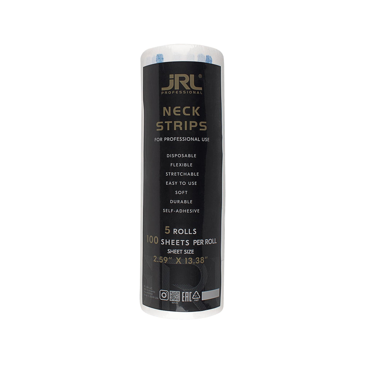 JRL Professional White Neck Paper Rolls for Barbers by Beauty Care Bag