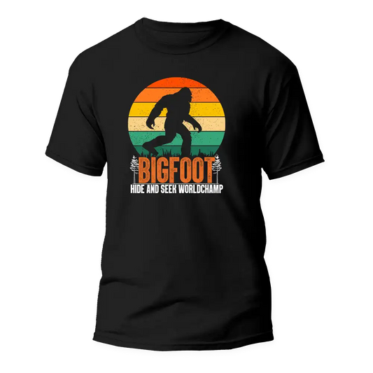 Bigfoot Hide And Seek Man T-Shirt by Outdoorzees