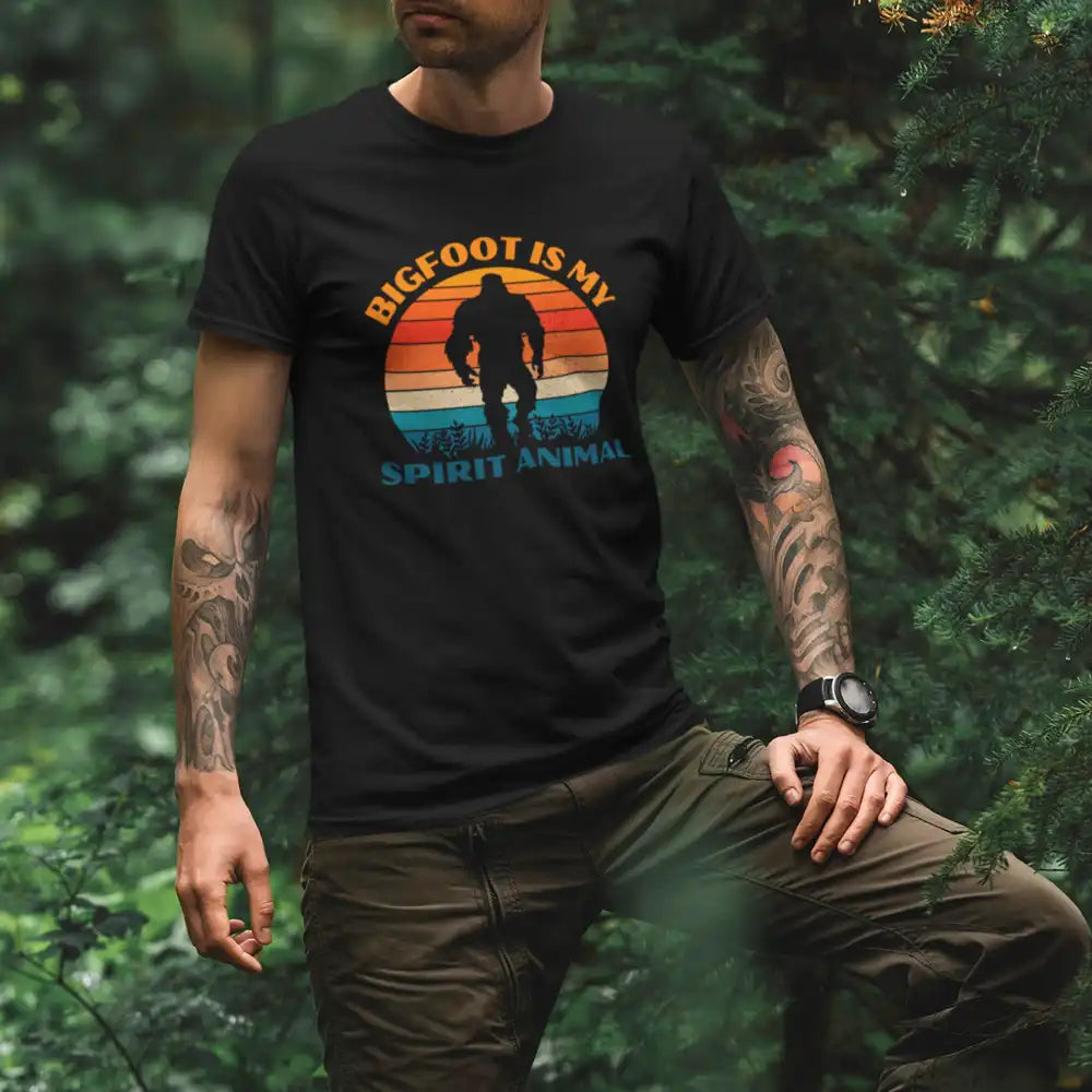 Bigfoot Is My Spirit Animal Man T-Shirt by Outdoorzees