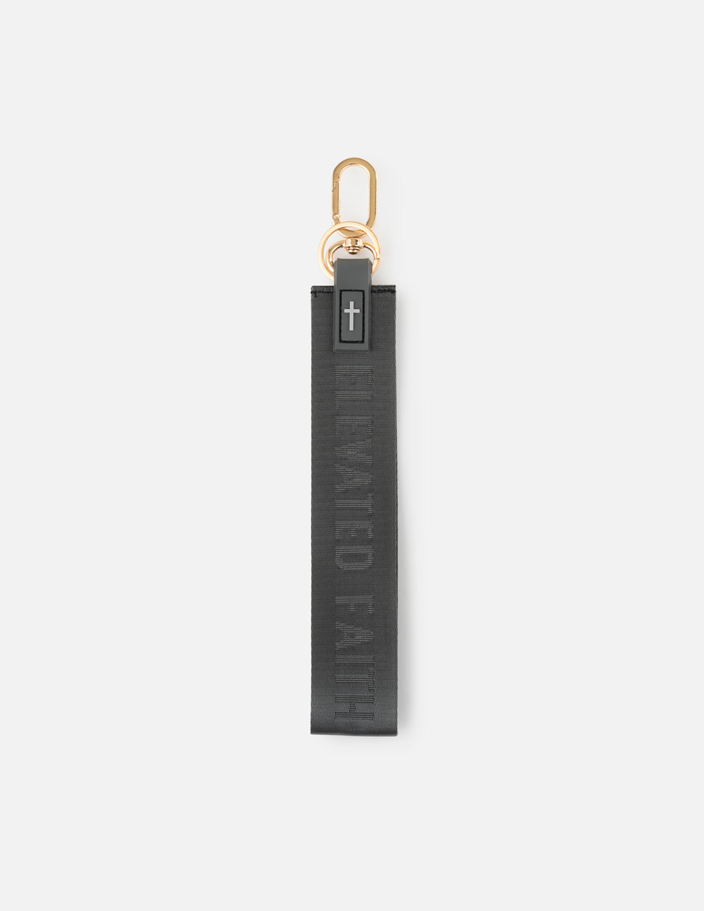 Black Oversized Logo Keychain by Elevated Faith