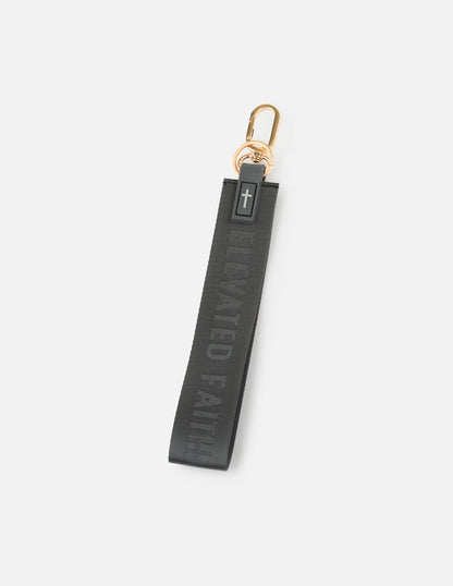 Black Oversized Logo Keychain by Elevated Faith