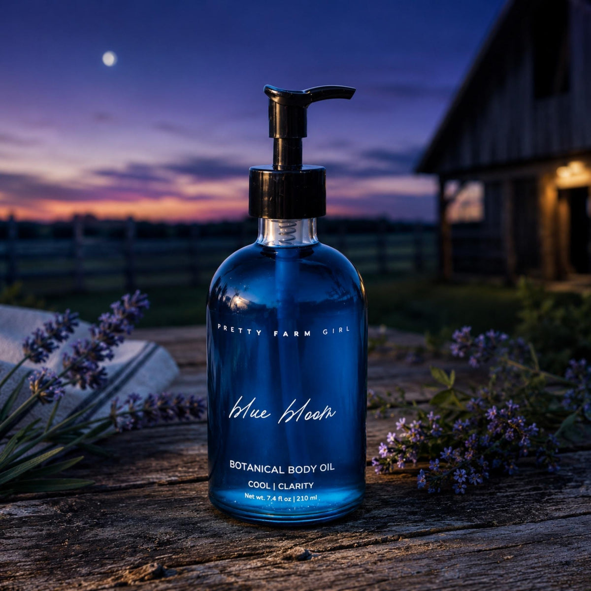 Blue Bloom Botanical Body Oil by Pretty farm girl