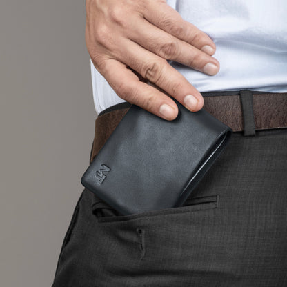 Blue Kodiak Billfold by Classy Leather Bags