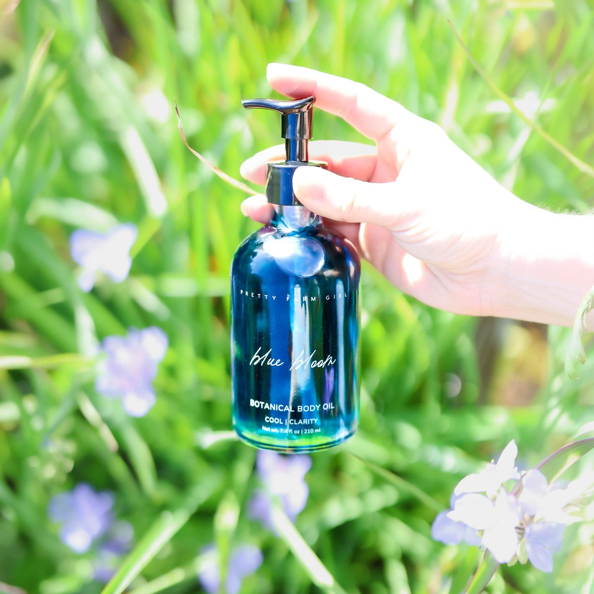 Blue Bloom Botanical Body Oil by Pretty farm girl