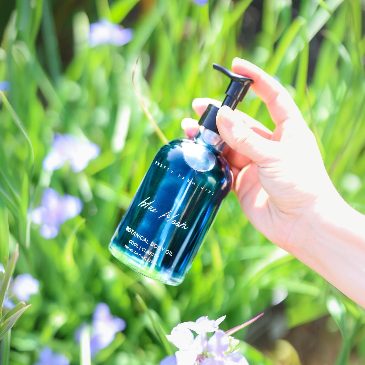 Blue Bloom Botanical Body Oil by Pretty farm girl