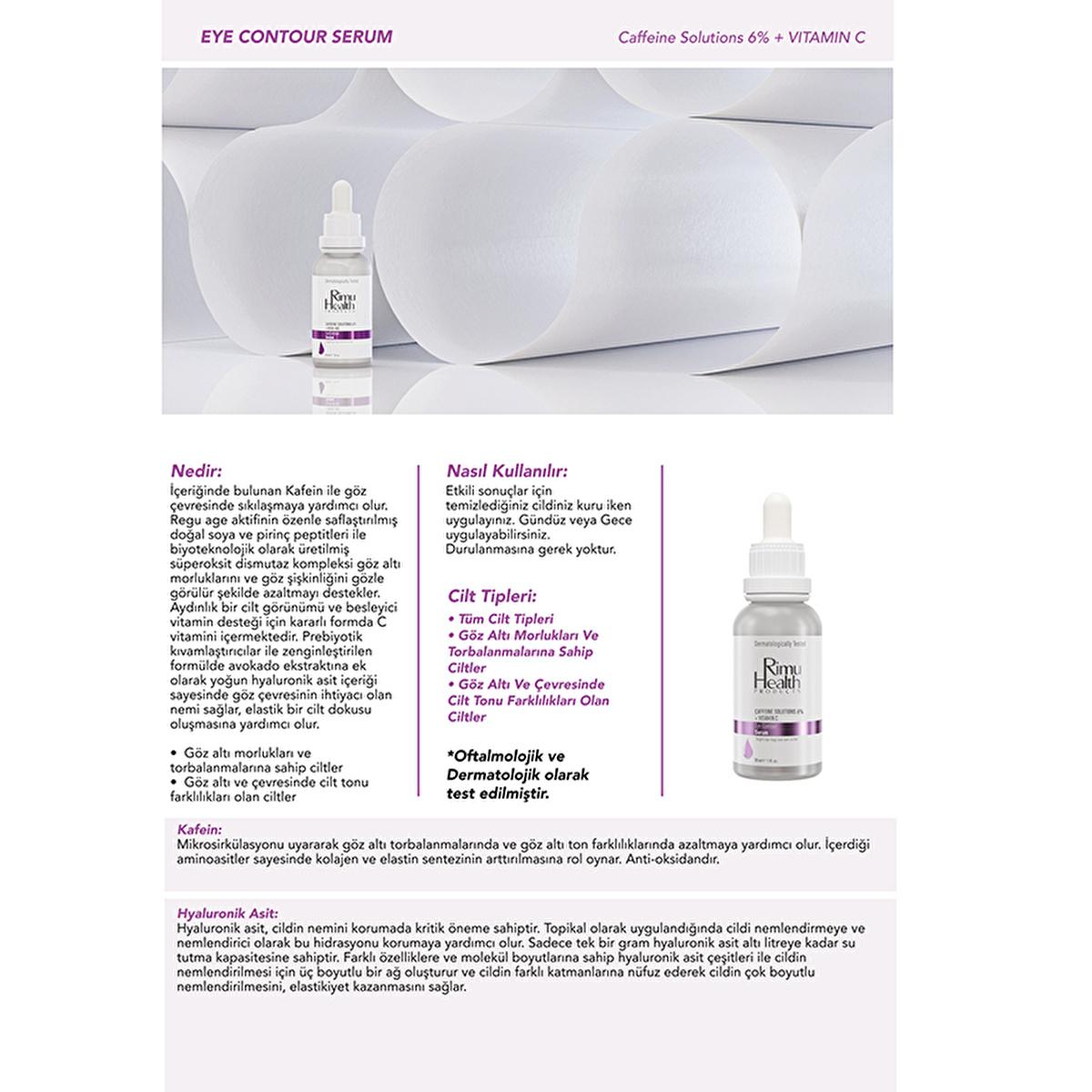 Rimu Health: Advanced Caffeine & Hyaluronic Acid Eye Serum Ð Reduce Dark Circles, Puffiness & Wrinkles | Brightening & Anti-Aging Formula by Beauty Care Bag