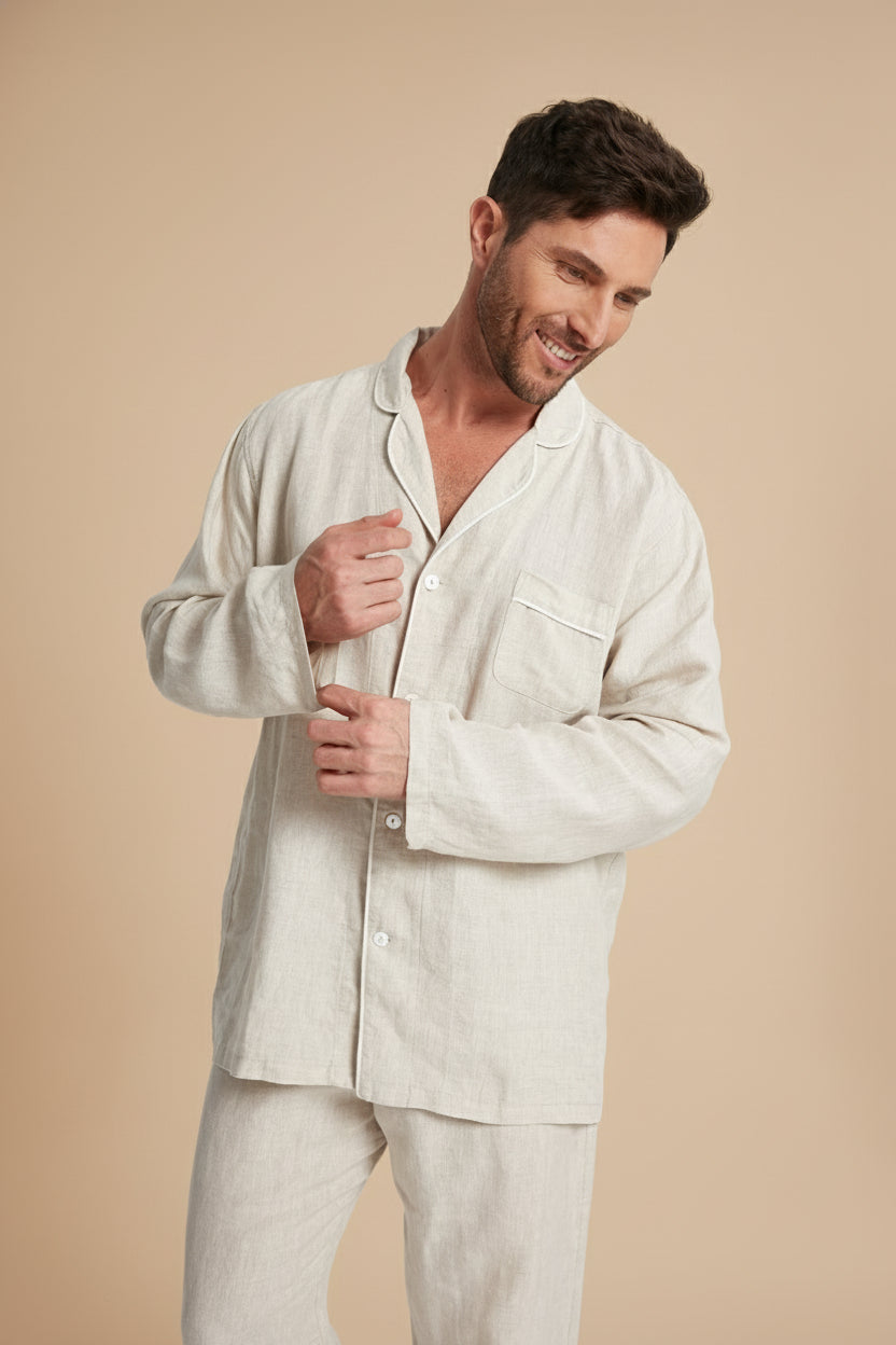 Men's Long-Sleeve Hemp Sleepwear by Breevar