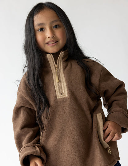 Brown Fleece Kids Pullover by Elevated Faith