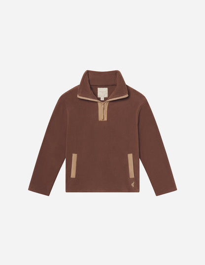 Brown Fleece Kids Pullover by Elevated Faith