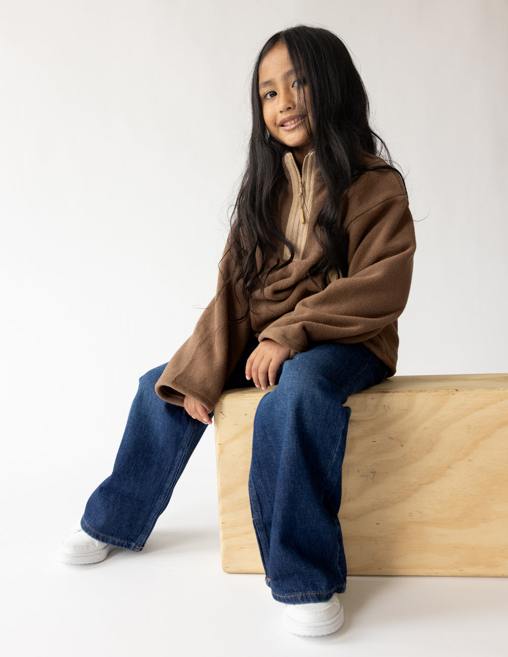 Brown Fleece Kids Pullover by Elevated Faith