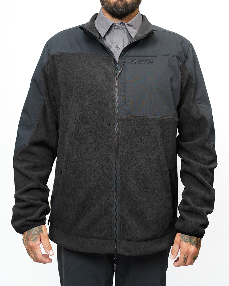 Bruin Fleece Zip Up - Black by Off The Grid Surplus