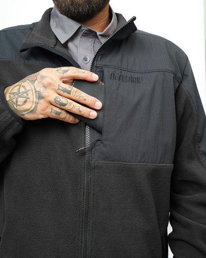 Bruin Fleece Zip Up - Black by Off The Grid Surplus