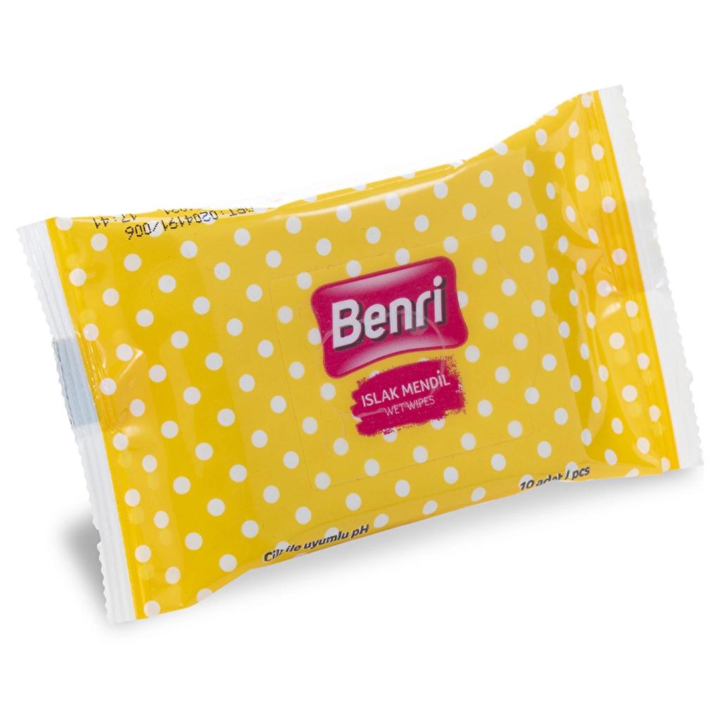Benri Mini Wet Pocket Wipes Gentle Cleansing 3-Pack by Beauty Care Bag