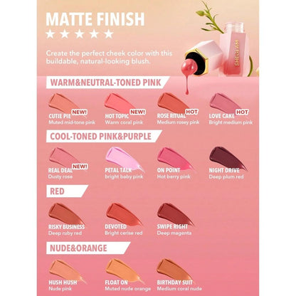 Sheglam Color Bloom Liquid Blush Real Deal 5.2ml by Beauty Care Bag
