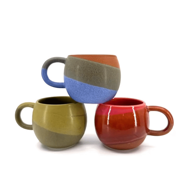Reactive Glaze Colorful Ceramic Coffee Mug by Rust & Cinder