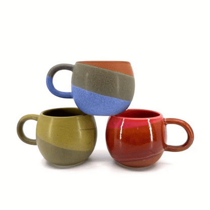Reactive Glaze Colorful Ceramic Coffee Mug by Rust & Cinder