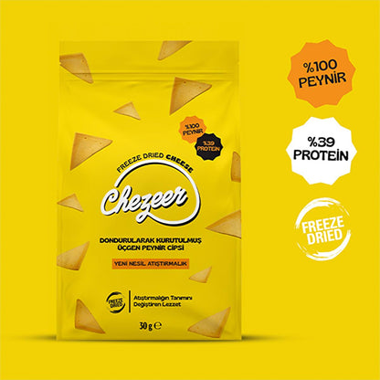 Chezeer Cheese Crisps: High Protein, Freeze-Dried Triangle Cheese Chips Ð Healthy & Delicious 30g Snack by Beauty Care Bag