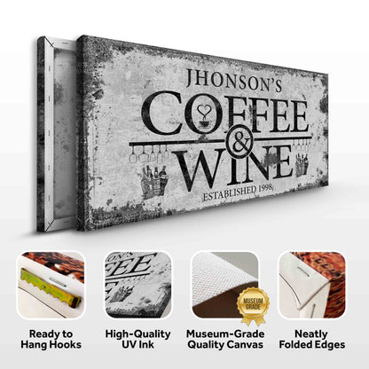 Coffee and Wine Sign by Tailored Canvases
