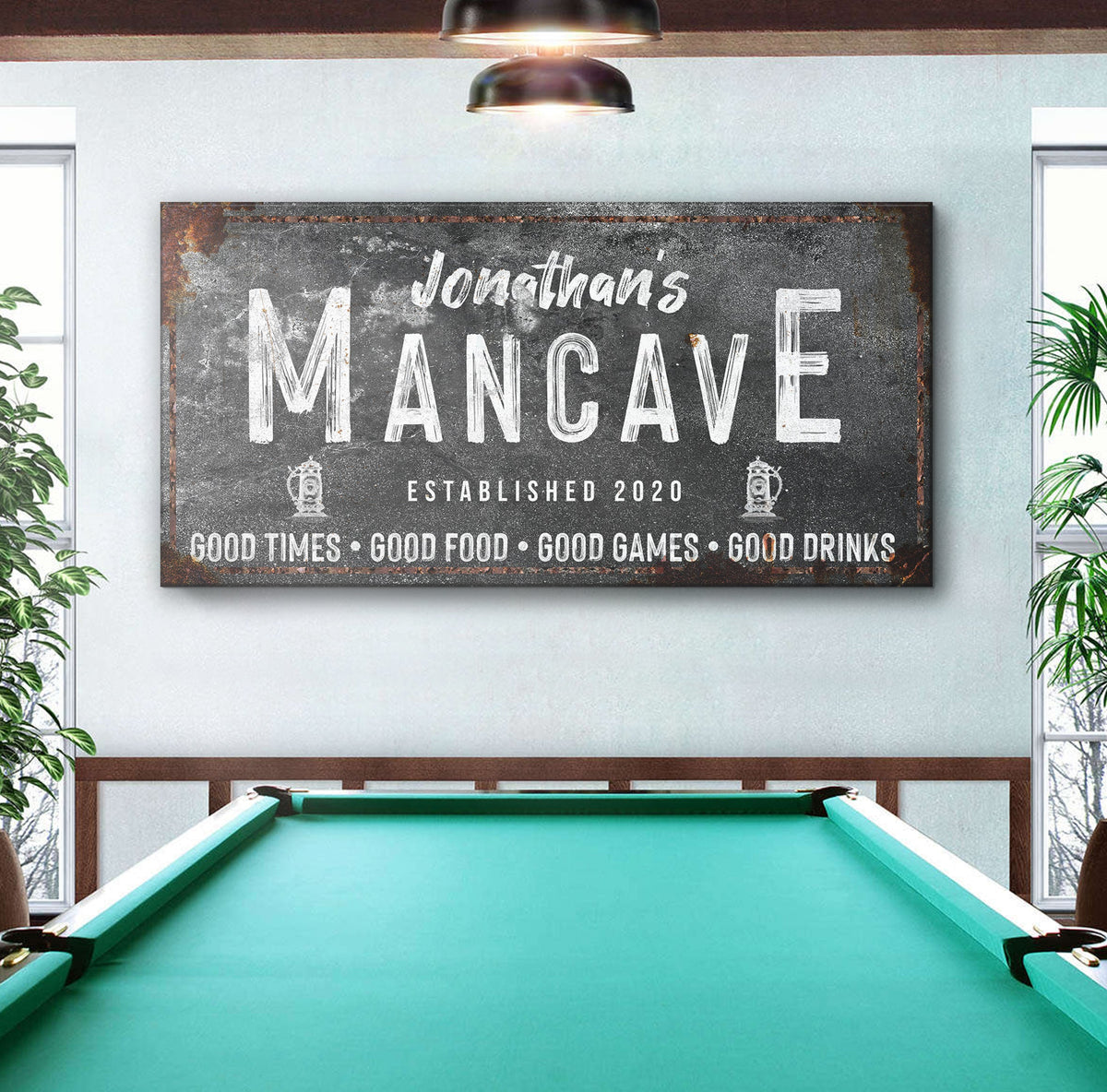 Good Times Man Cave Sign by Tailored Canvases
