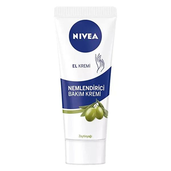 Nivea Moisturizing Hand Cream with Olive Oil - 75ml, Non-Greasy & Hydrating by Beauty Care Bag