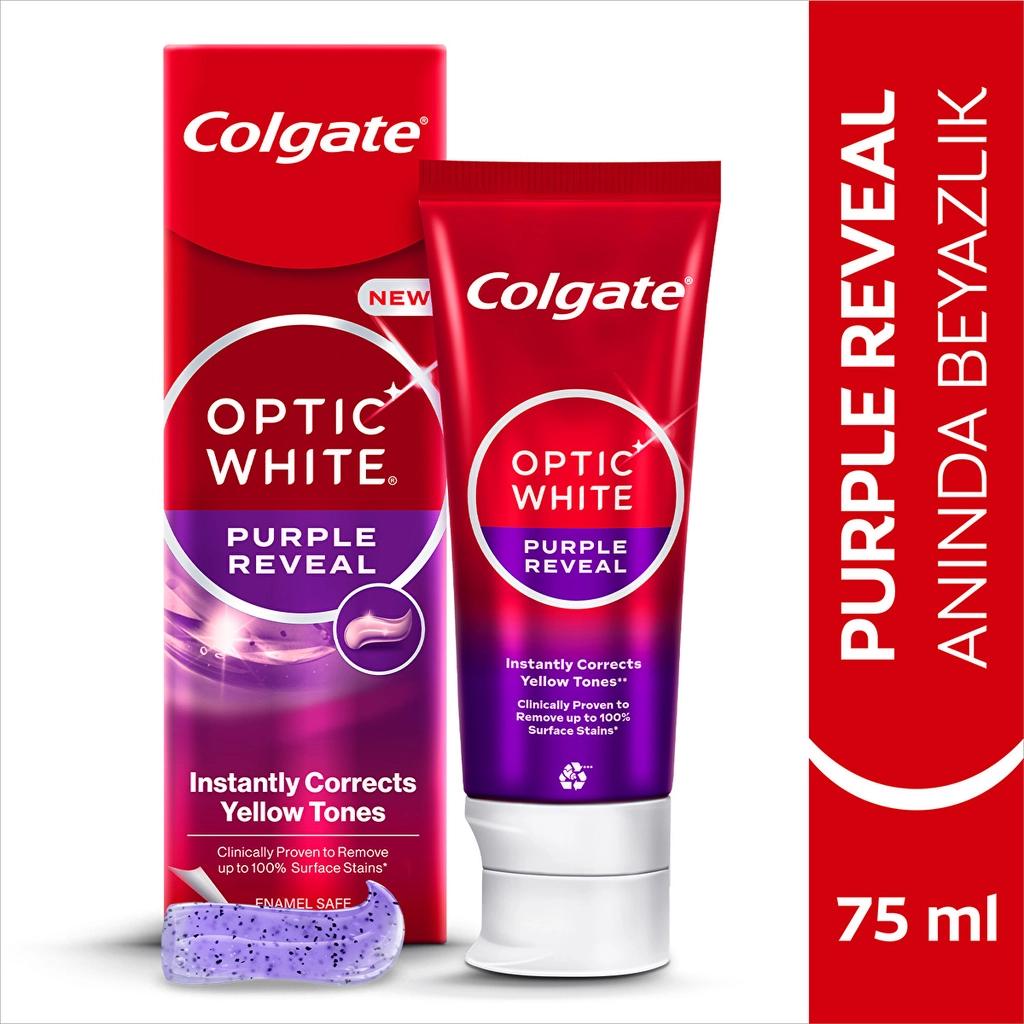 Colgate Optic White Purple Reveal Color-Correcting Toothpaste 75ml by Beauty Care Bag