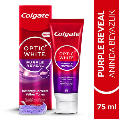 Colgate Optic White Purple Reveal Color-Correcting Toothpaste 75ml by Beauty Care Bag