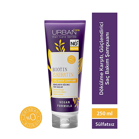 Urban Care biotin and keratin sulfate-free shampoo, 8.45 fl oz
