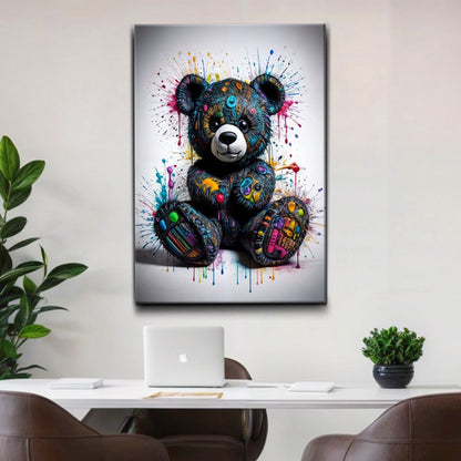Cool Pop Teddy Wall Art by Tailored Canvases