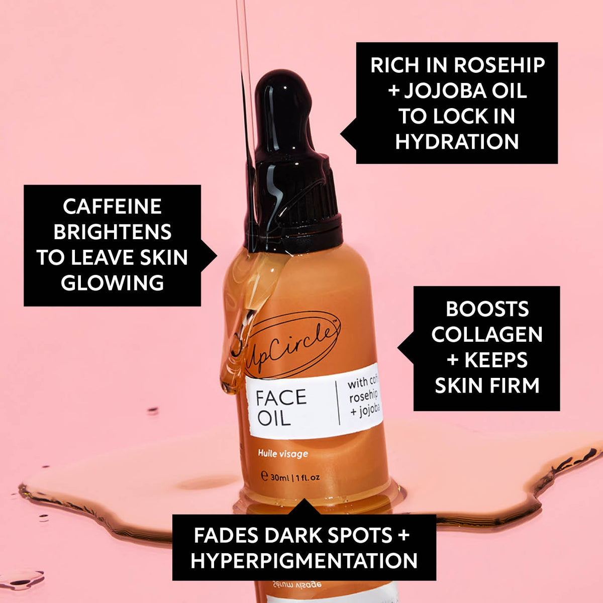 Organic Face Oil with Coffee Extact - Travel Size by UpCircle