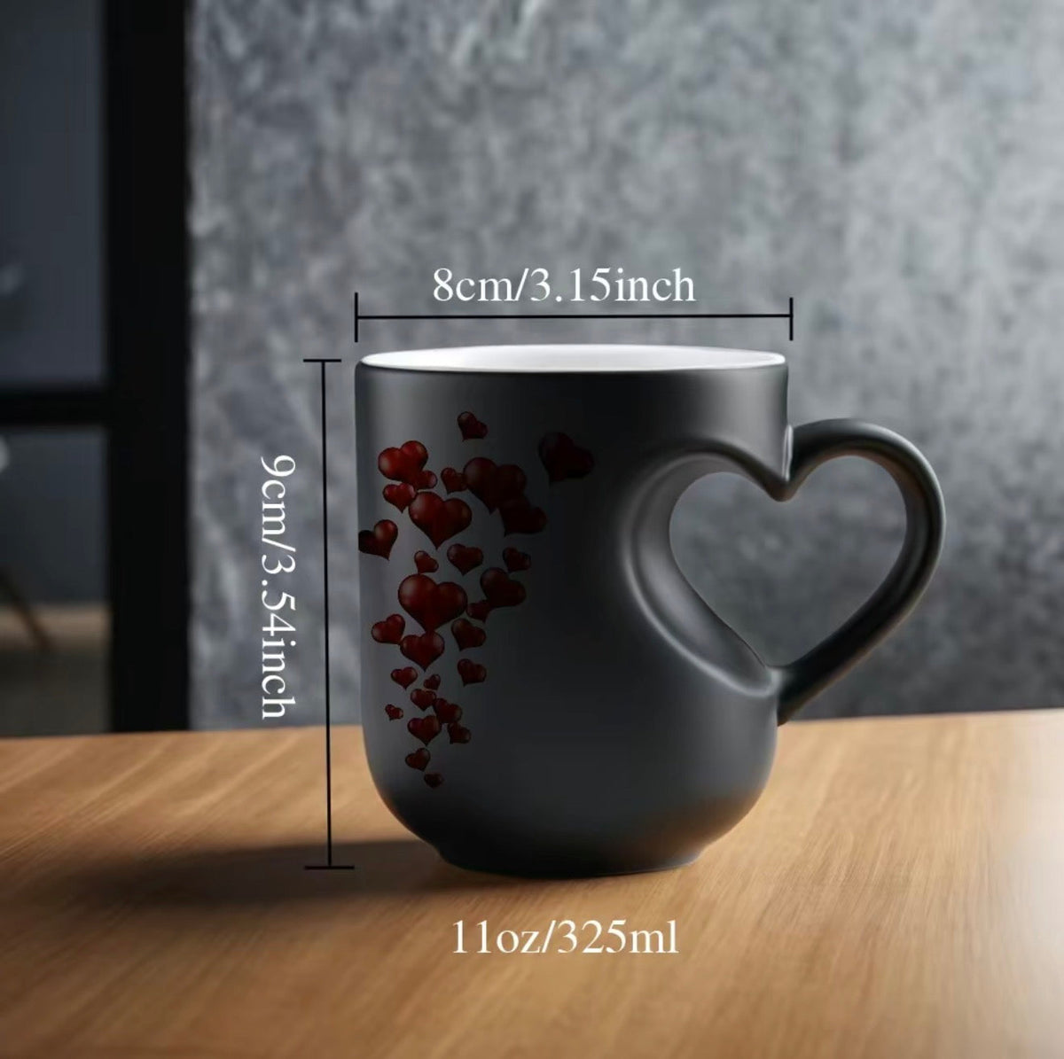 LoveReveal Color-Change Heart Mug by V.I.P Digital Presence