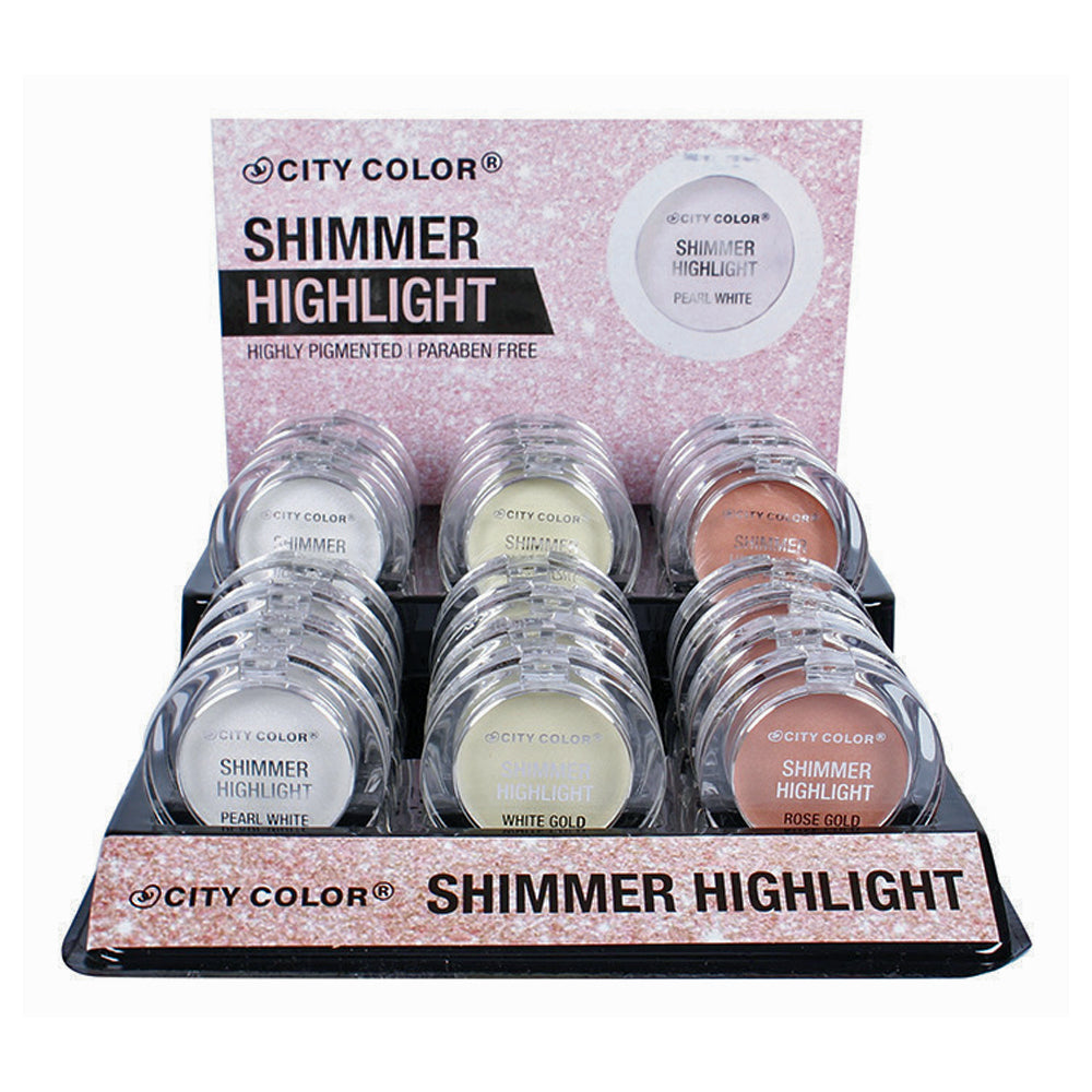 CITY COLOR Shimmer Highlight Display Set, 24 Pieces by Avera Group