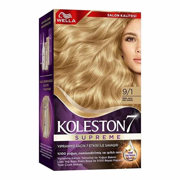 Koleston Wella Supreme: Intense Ash Blonde Hair Dye - 100% Gray Coverage, Damage Repair & Long-Lasting Color by Beauty Care Bag