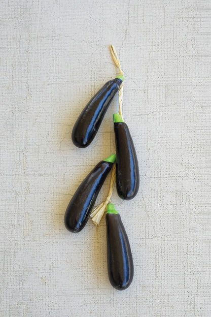 String of Artificial Eggplants by Rust & Cinder
