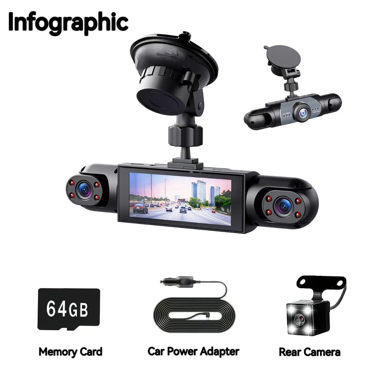 FullScope 4-Way Dash Cam by V.I.P Digital Presence
