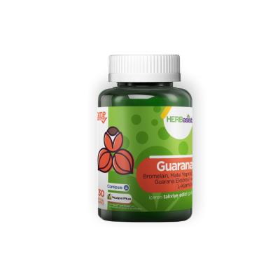Herbasist Guarana Supplement Capsules - Natural Energy Booster with Bromelian, L-Carnitine & Herbal Extracts by Beauty Care Bag