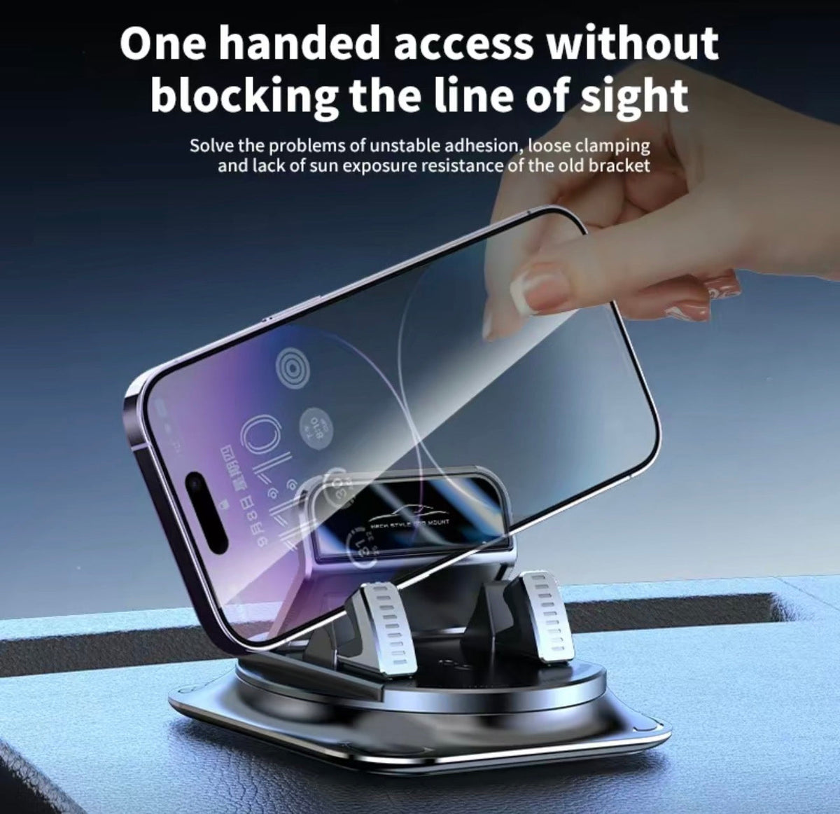 V.I.P Digital Presence 360 degree dashboard car phone mount, view 4
