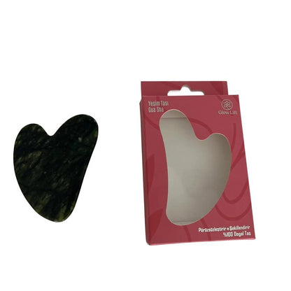 Glow Lift Jade Gua Sha Facial Massage Tool by Beauty Care Bag