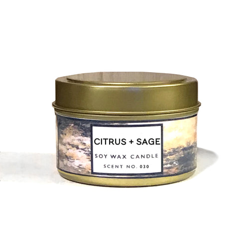 Citrus + Sage Soy Wax Candle by Indigo Poseidon